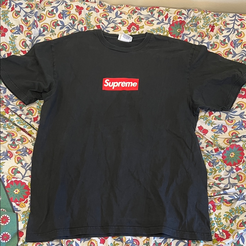Supreme Black T-Shirt with Red Box Logo